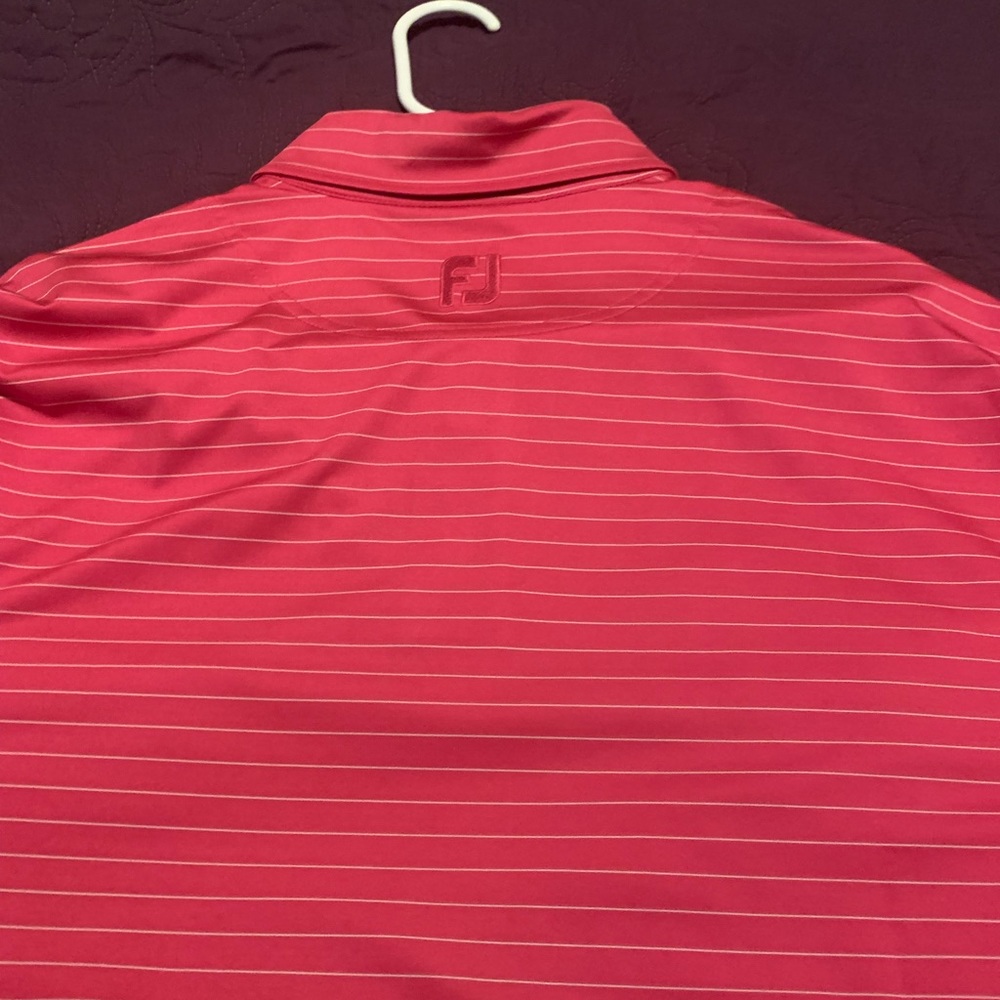 FootJoy polo for sale.  XL, pink and white striped